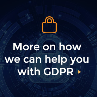 Banner with Lock Graphic and text that says More on how we can help you GDPR