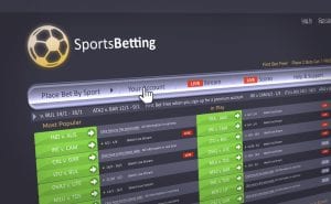 A fictional betting website with fictional data.