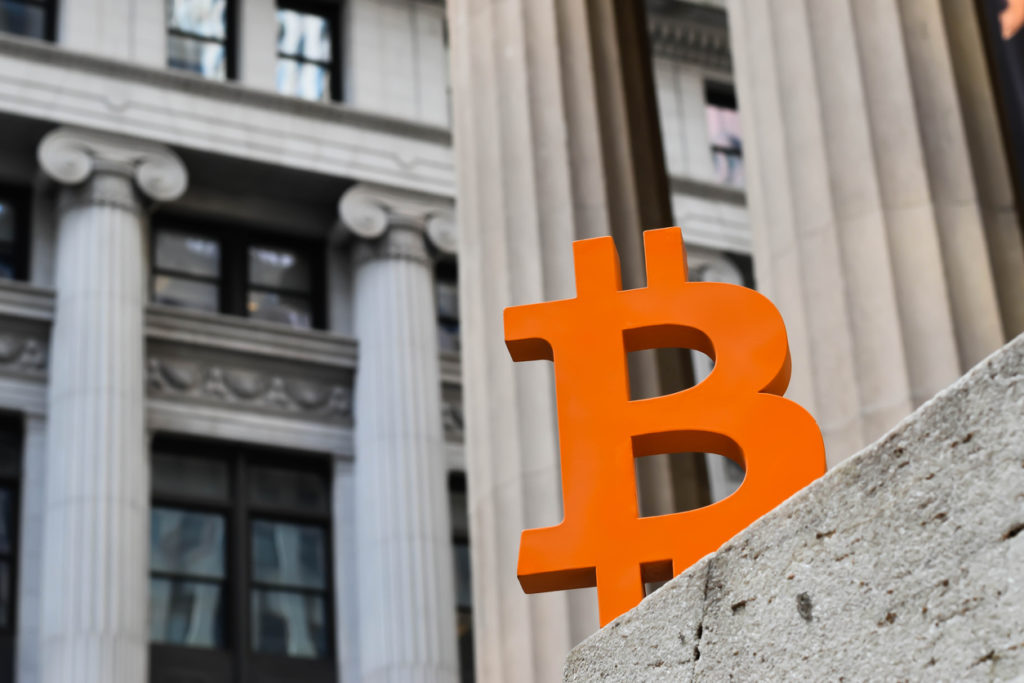 Bitcoin in front of NYC Courthouse