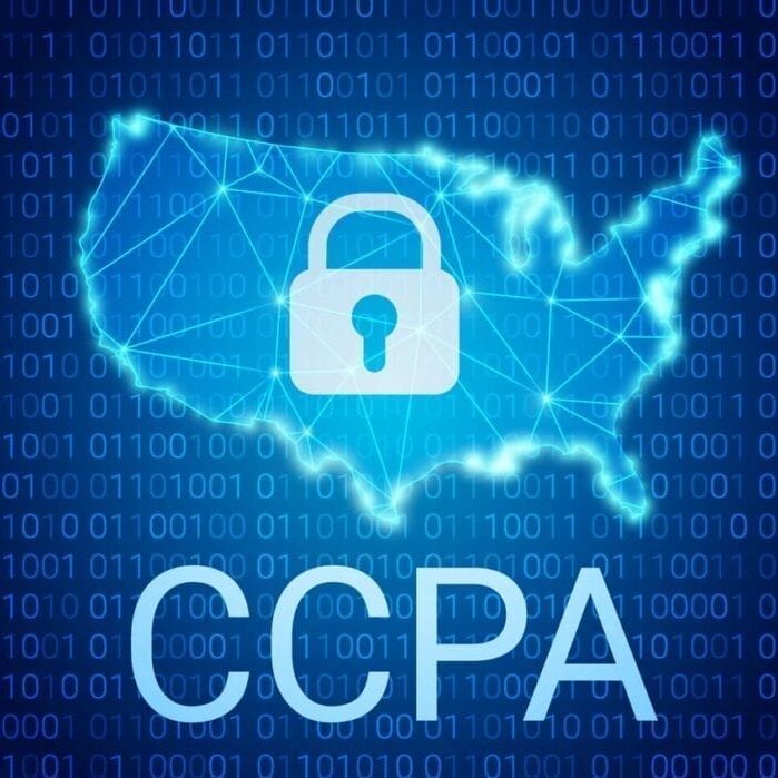 CCPA - California Consumer Privacy Act. vector background. USA data security. Consumer protection for residents of California, United States.