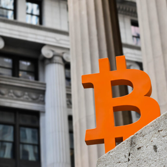 Bitcoin in front of NYC Courthouse