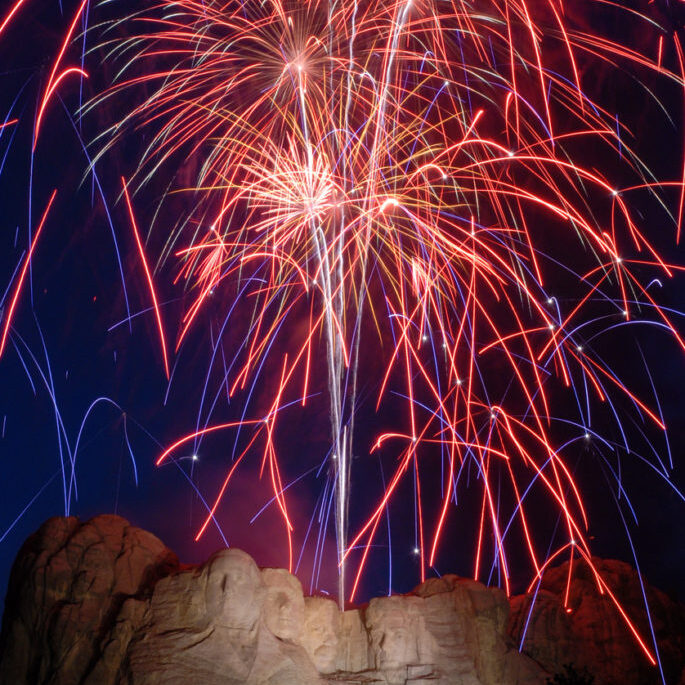 Mount Rushmore Fireworks on July 4th
