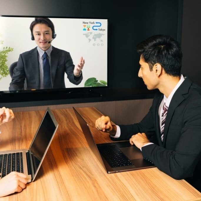 Video conference concept.